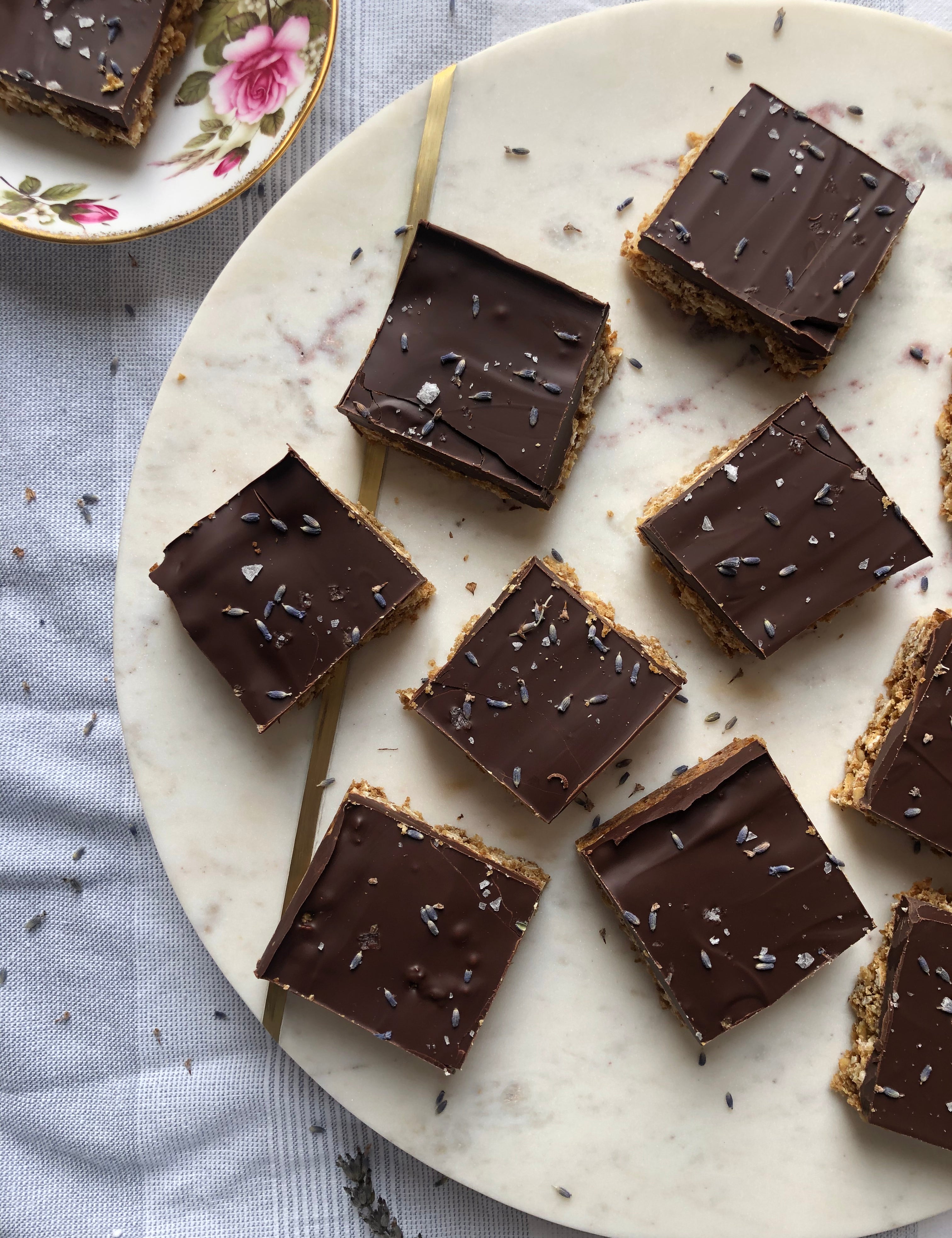 Chocolate Lavender Oatmeal Bars