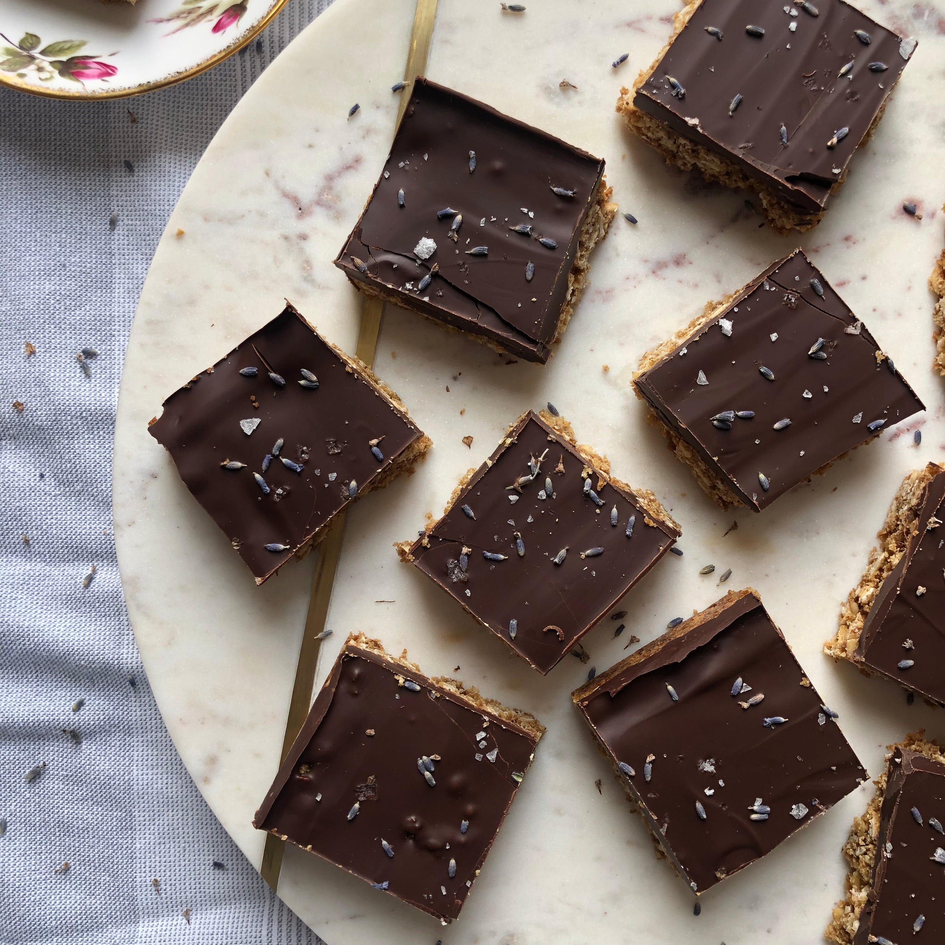 Chocolate Lavender Oatmeal Bars