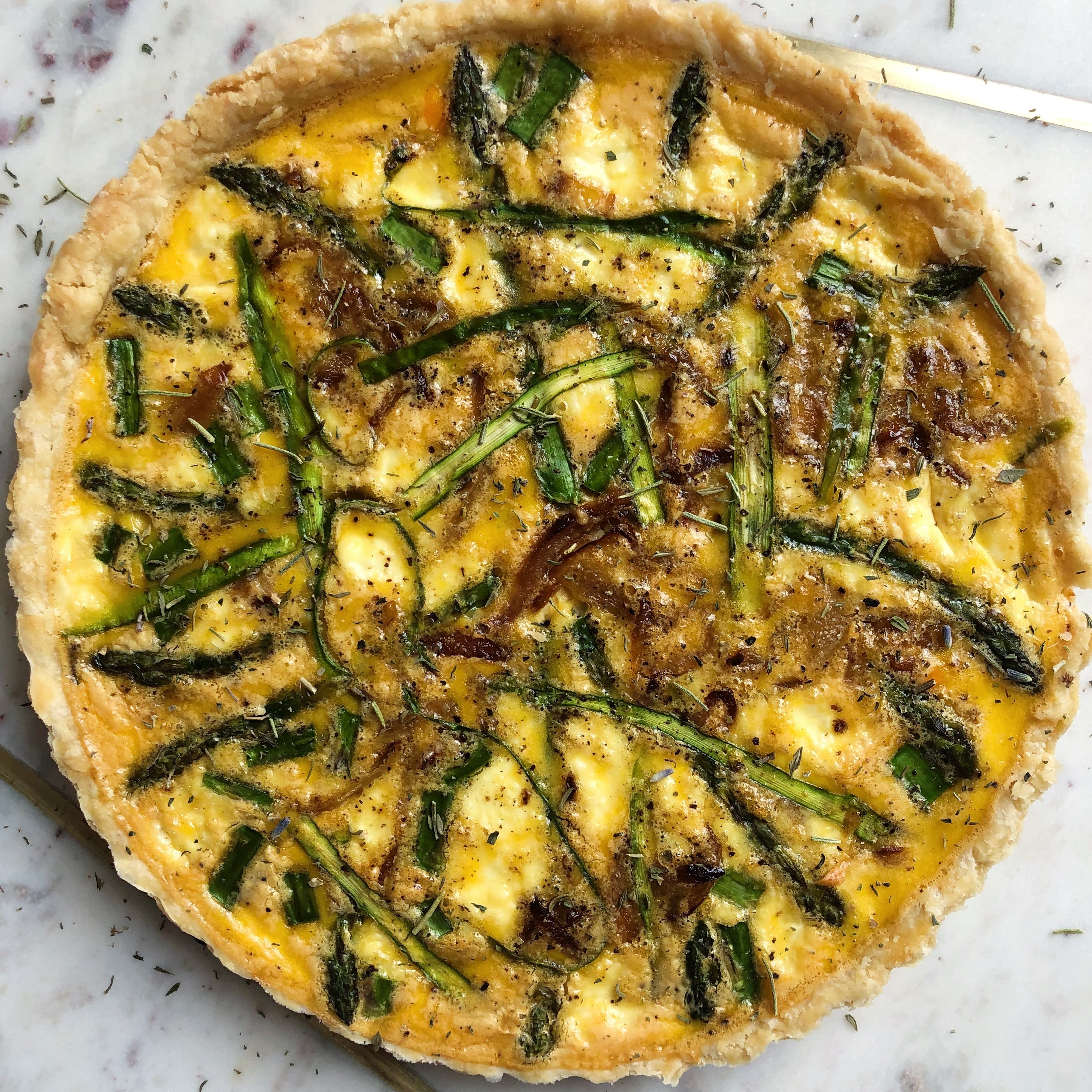 Springtime Asparagus Herb Quiche