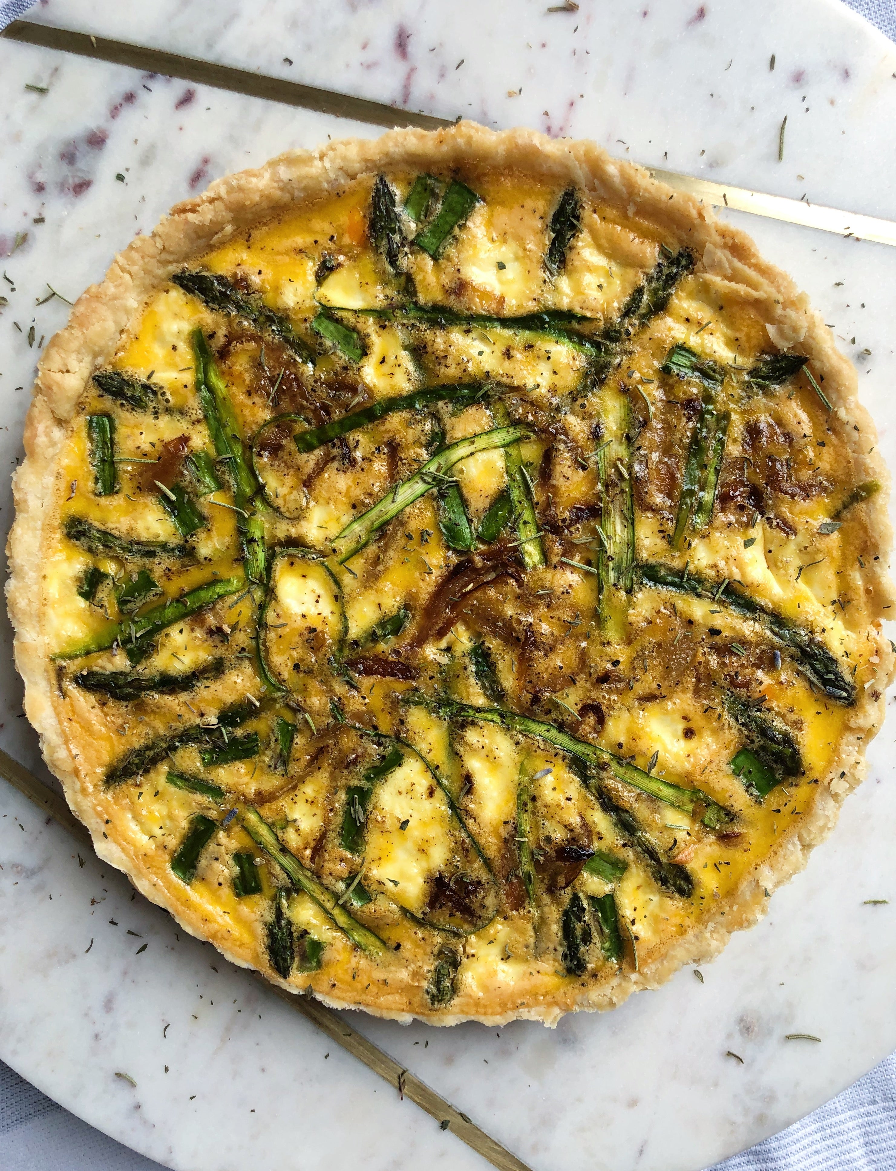 Springtime Asparagus Herb Quiche