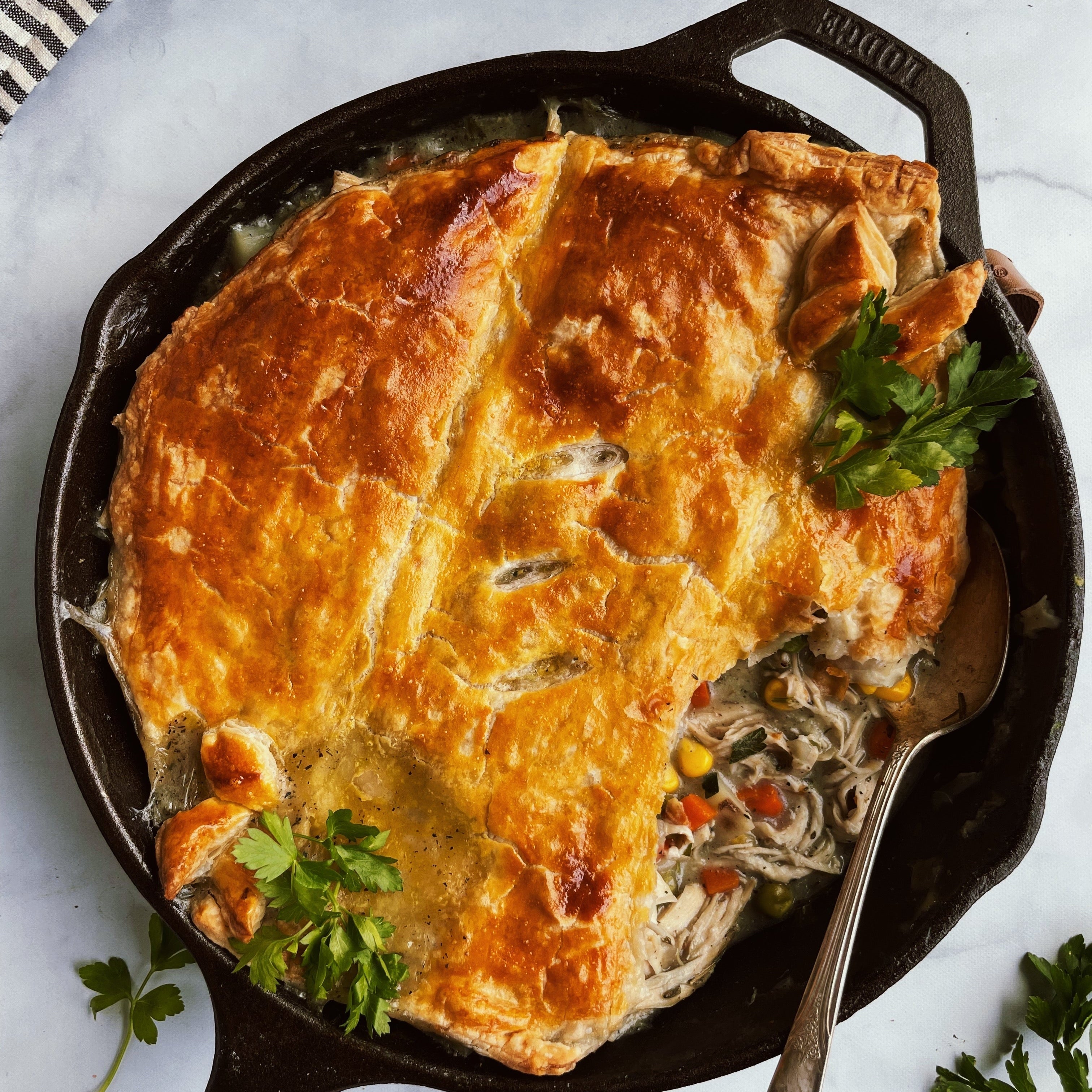 Skillet Chicken Pot Pie with Herbs de Provence