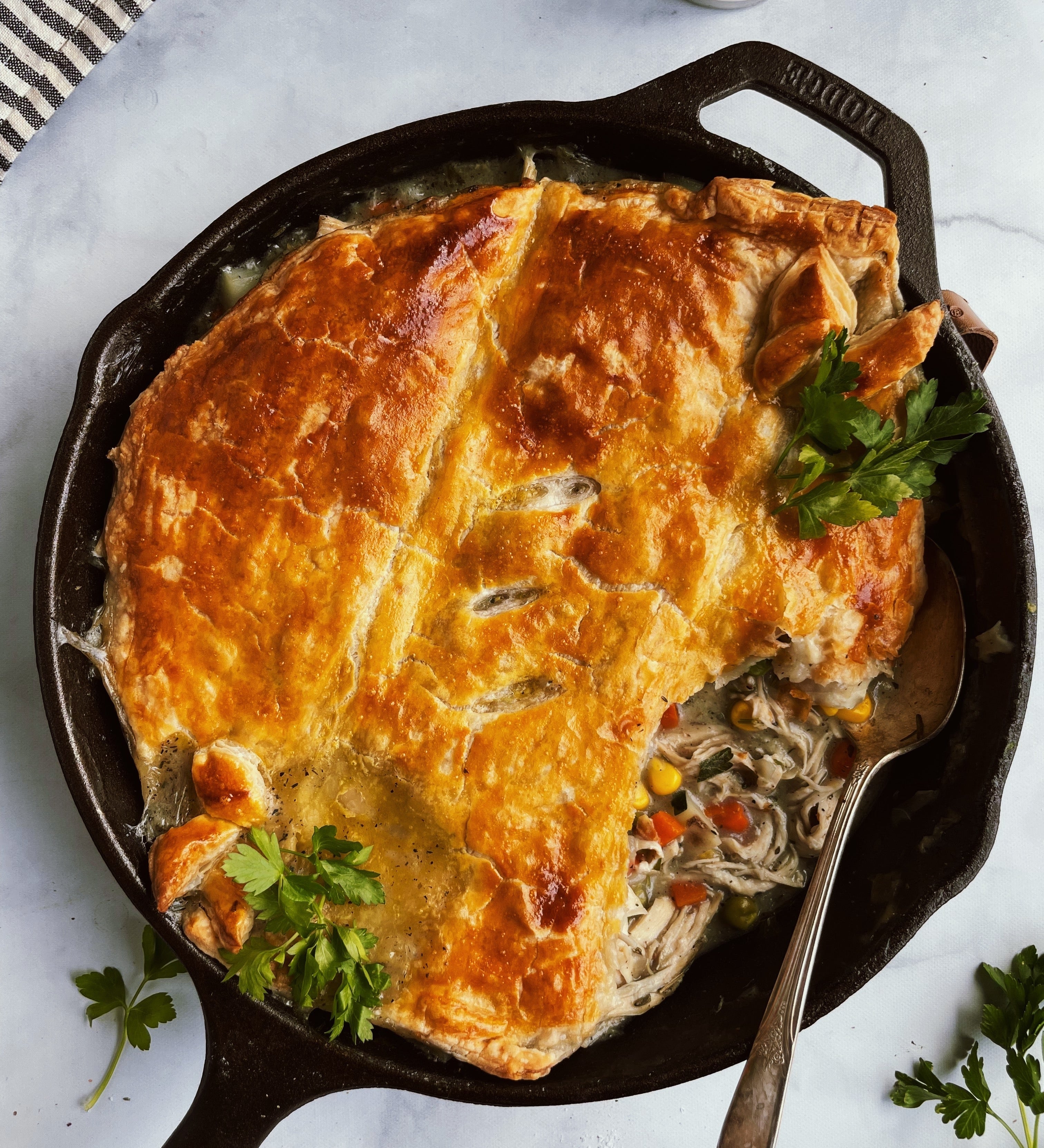 Skillet Chicken Pot Pie with Herbs de Provence