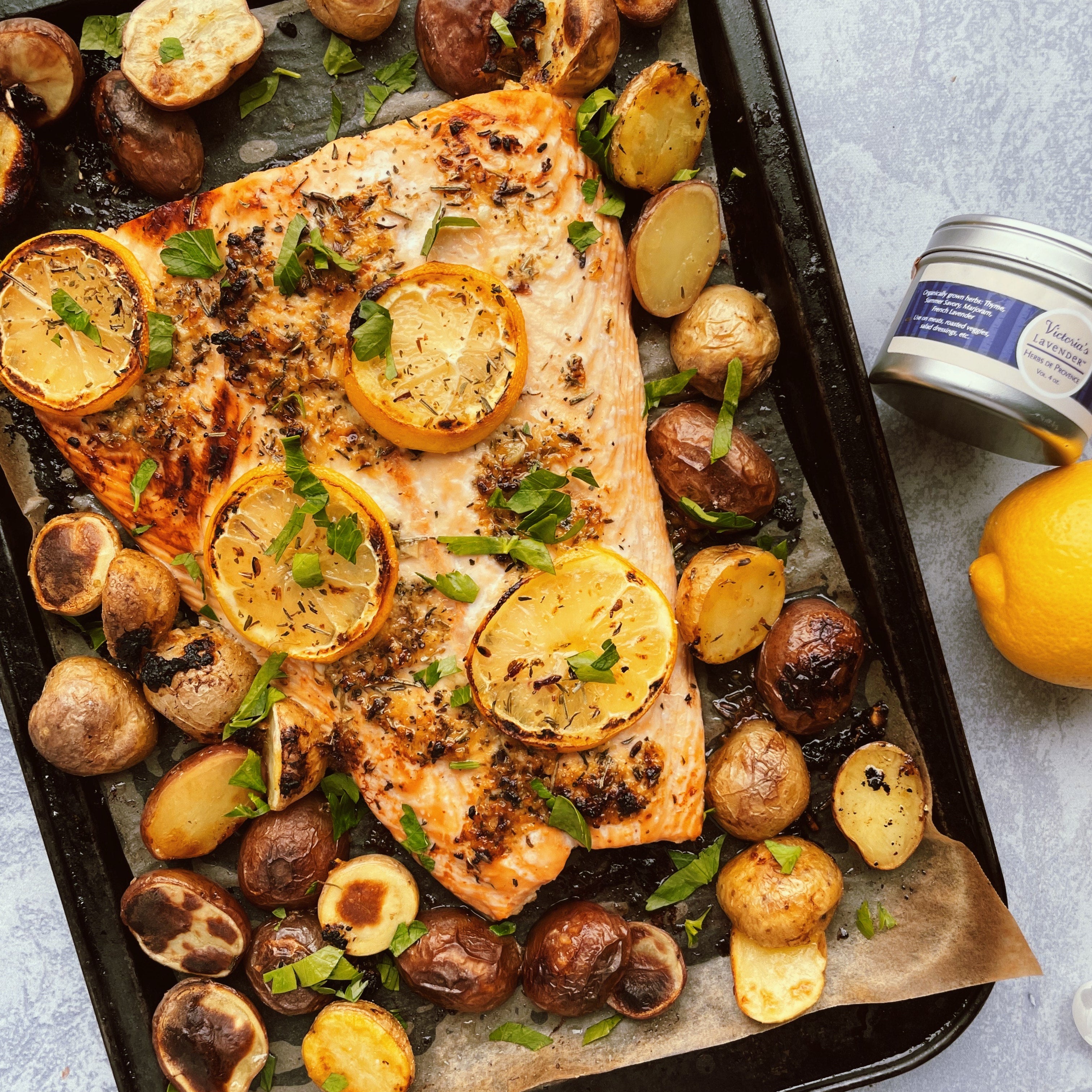 Herbs and Miso Baked Salmon