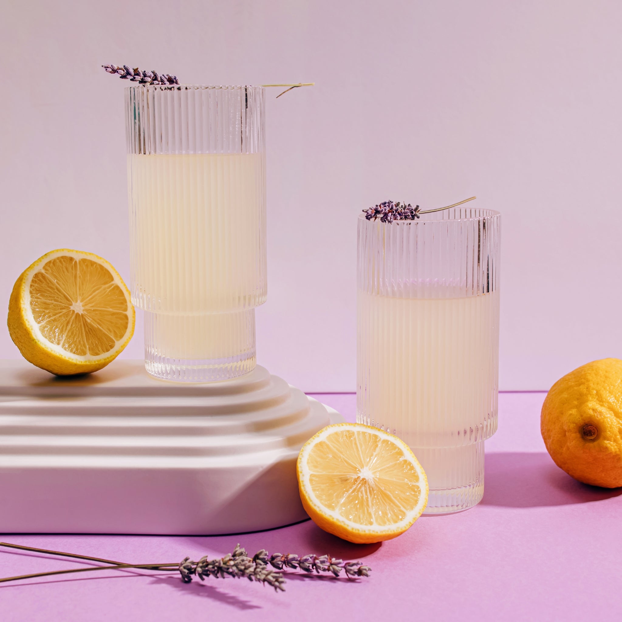 Lavender Gin Fizz - Cocktail or Mocktail